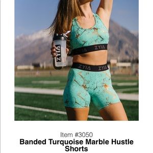 Banded Turquoise Marble Hustle Shorts